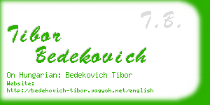 tibor bedekovich business card